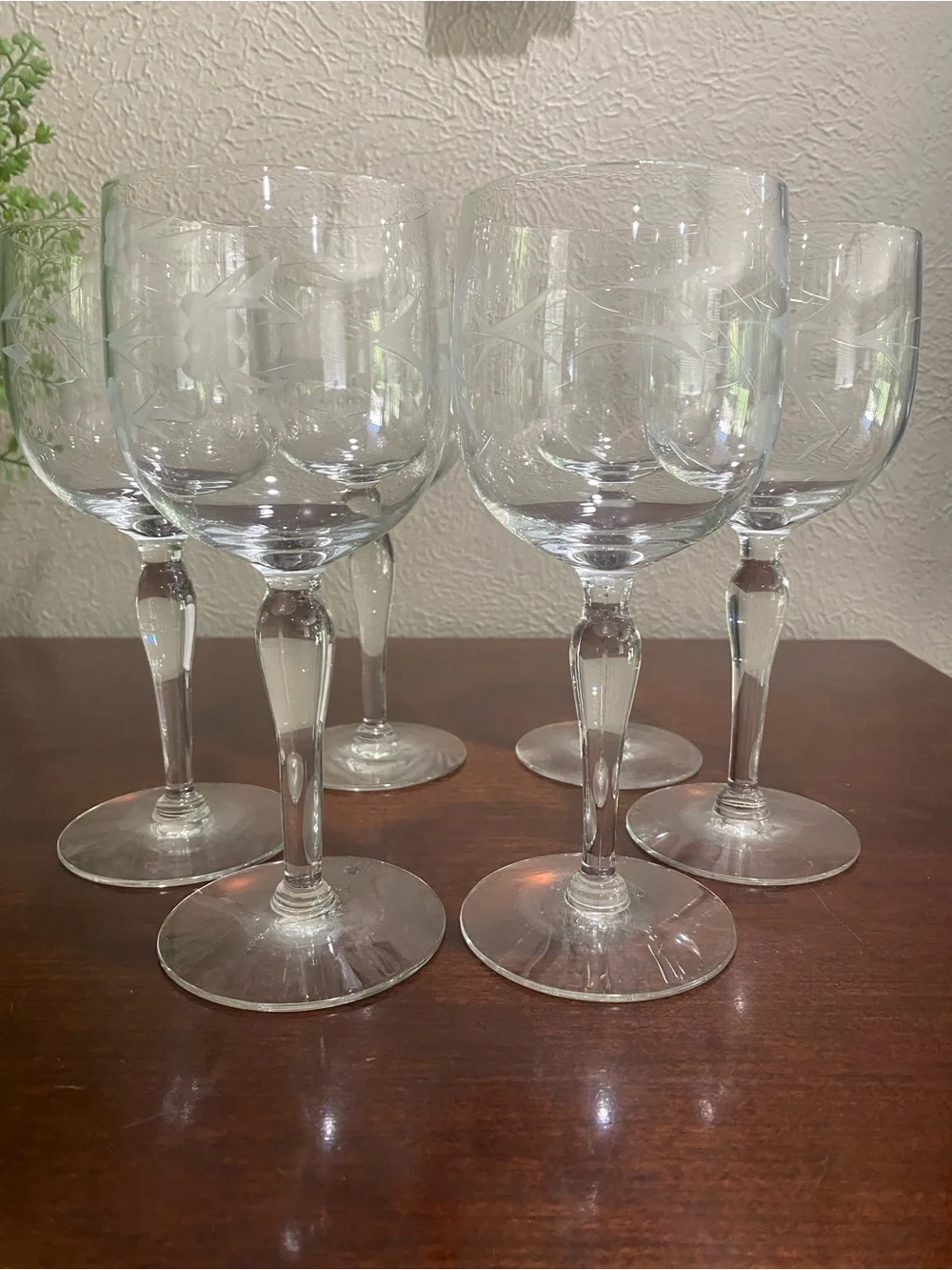 Vintage, Set of 6, Princess House Bordeaux Cordial Wine Glasses